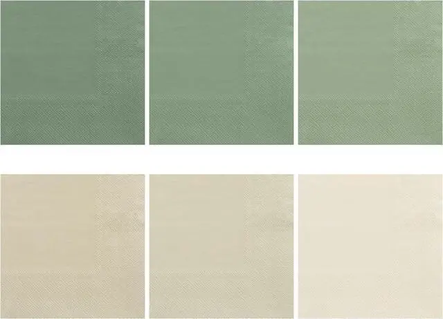 Main image of NatNarr 120 Pcs Sage Green Napkins, 5×5 Inch Green Cockatil Napkin | 6 Green Shades Soft and Absorbent Sage Napkins for Weddings Bridal Baby Showers Engagement Camping Bachelorette