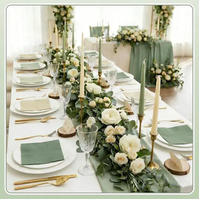 Alt view image 6 of 7 - NatNarr 120 Pcs Sage Green Napkins, 5×5 Inch Green Cockatil Napkin | 6 Green Shades Soft and Absorbent Sage Napkins for Weddings Bridal Baby Showers Engagement Camping Bachelorette