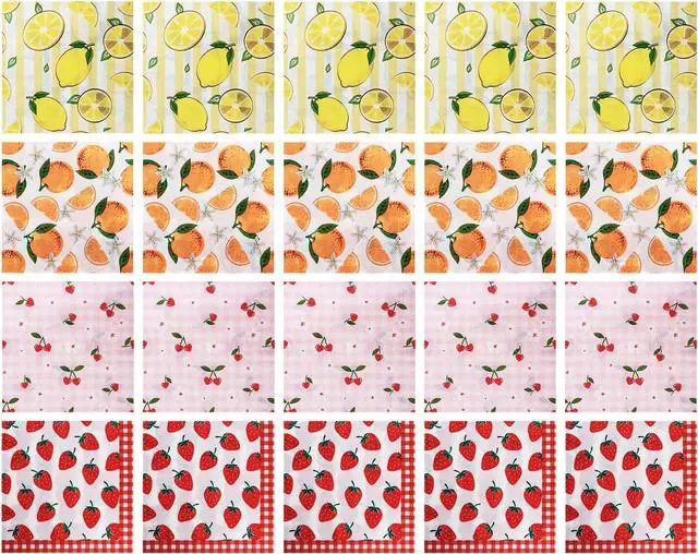 Main image of Penta Angel Floral Napkins for Craft 20Pcs Assorted Decorative Flower Cocktail Paper Napkins for Art Crafting DIY Birthday Wedding Spring Tea Party Decoration (Fruits)