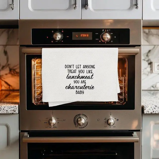 Alt view image 4 of 7 - Funny Kitchen Towels, Funny Gifts for Women Men, Don't Let Anyone Treat You Like Lunchmeat Decorative Dish Hand Tea Towels for Kitchen Dining Room, 16x24 Inch
