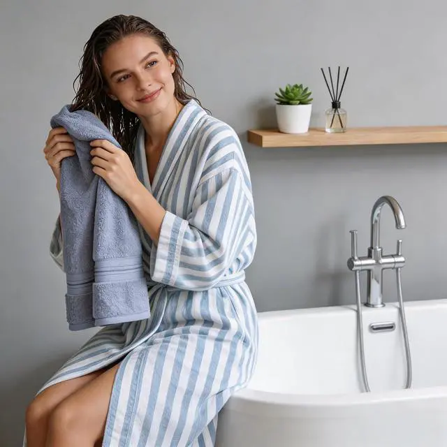 Alt view image 2 of 7 - Premium Hand Towels Set for Bathroom, 2 Pack, 12" x 27", Light Grey | 100% Cotton, Quick Dry, Ultra Soft, Highly Absorbent, Lightweight, For Gym, Shower, Hotel, and Spa