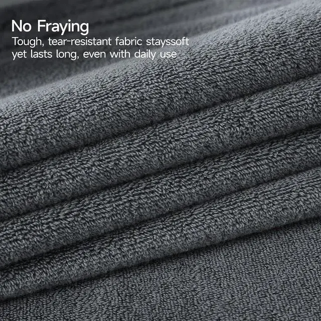 Alt view image 5 of 7 - REDKISS Luxury Washcloths for Showering, 13x13 inch, 100% Cotton Premium Wash Cloths Set of 6, Super Soft and Highly Absorbent Face Towels for Bathroom, Spa, Gym and Hotel, Blue Gray