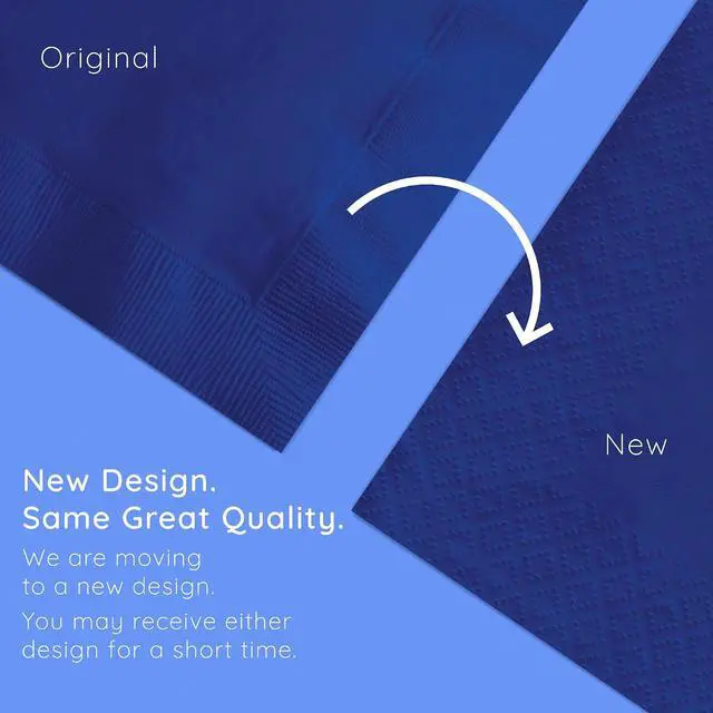 Alt view image 5 of 5 - Creative Converting Touch of Color 3-Ply Paper Lunch Napkins, 50 Count, Cobalt