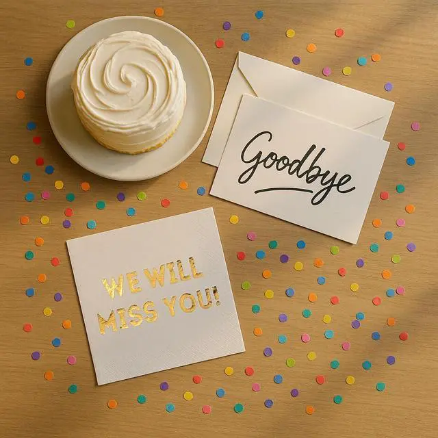 Alt view image 4 of 7 - We Will Miss You Cocktail Napkins - 50 Pack White - Farewell, Going Away, Retirement Party Decorations Supplies, Coworkers Leaving Goodbye, Military Army Good Luck, Moving Celebrations