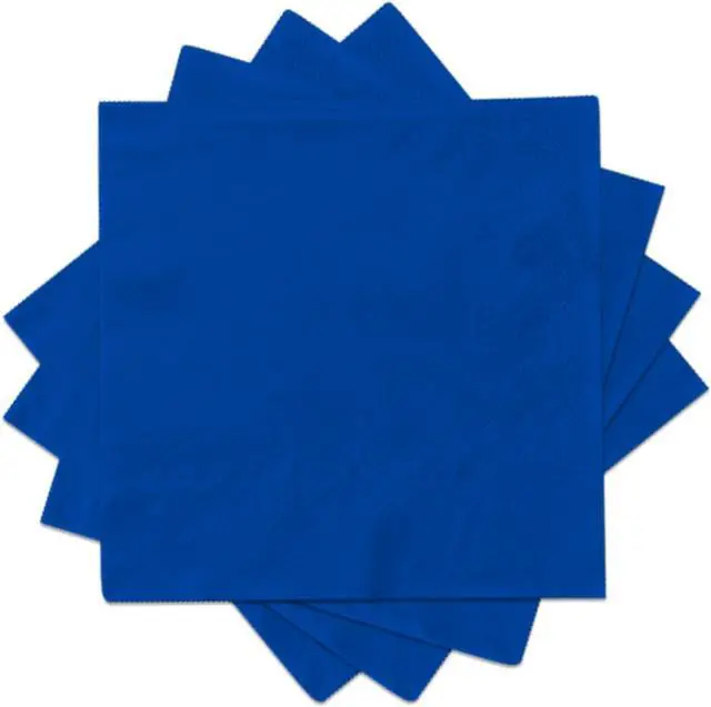 Main image of Cocktail Napkins 3-ply 80PCS Blue Beverage Napkin Disposable Paper Cocktail Napkins Dinner Napkins for Birthday Graduation Party Restaurant Bar Picnic