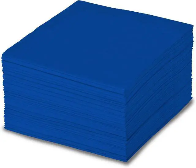 Alt view image 2 of 5 - Cocktail Napkins 3-ply 80PCS Blue Beverage Napkin Disposable Paper Cocktail Napkins Dinner Napkins for Birthday Graduation Party Restaurant Bar Picnic