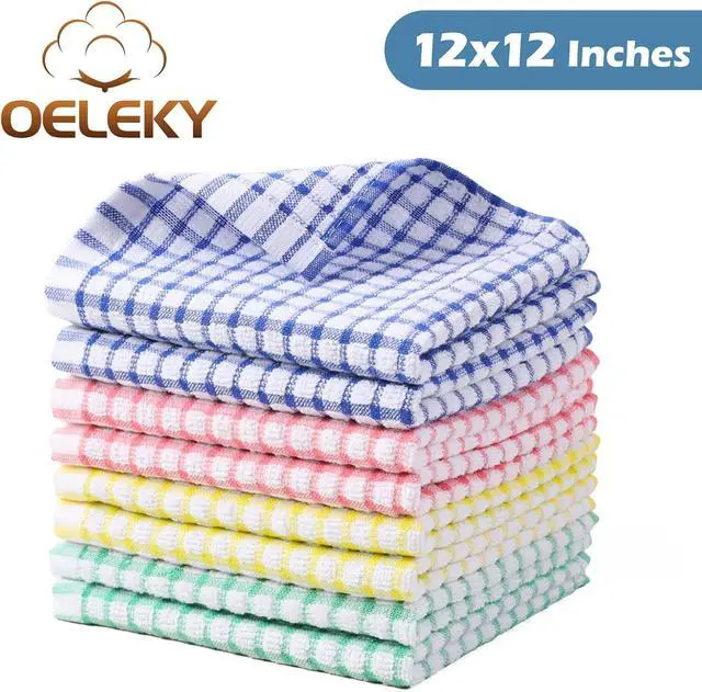 Alt view image 7 of 7 - Oeleky Dish Cloths for Washing Dishes, Kitchen Dish Rags, Dish Towels | Kitchen Waffle Wash cloths for Cleaning Drying Wiping, Quick Dry 100% cotton Dishcloths,12x12 inches pack 8