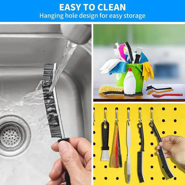 Alt view image 7 of 7 - 4TH Crevice Cleaning Brush SetHousehold Deep Cleaning Supplies, Perfect for Small Spaces, Grout, and Tough Tasks -12 Pack