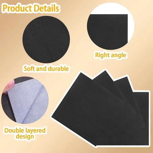 Alt view image 5 of 7 - FLOWERCAT 100-Count 2-Ply Black Cocktail Napkins - Black Beverage Napkins Disposable Premium Quality - 5 x 5" and unfold 10" x 10" Paper Napkins for Bar,Weddings,Birthday,Halloween