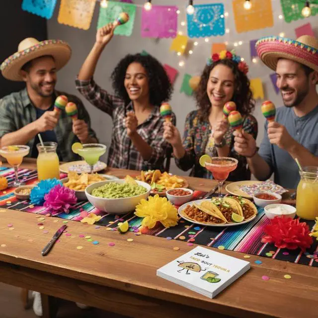 Alt view image 2 of 7 - Taco and Tequila Cocktail Napkins, 50 Pack White, Funny Fiesta Napkin for Margaritas, Mexican Party Decorations, Cinco de Mayo, Bachelorette Supplies