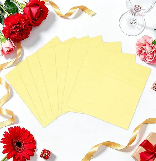 Alt view image 7 of 7 - HEIPINIUYE 50 Pieces 3-ply Yellow Napkins Beverage Napkins Dessert Napkins Disposable Paper Napkins for Wedding Birthday Party Paper Dinner Napkins
