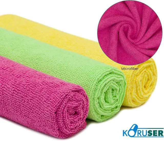 Alt view image 7 of 7 - Microfiber Cleaning Cloths - Reusable and Washable - Multi Purpose Indoor/Outdoor Cleaning/Dusting/Polishing on Kitchen/Bathroom/Auto Surfaces (12 Pack/High Grammage)