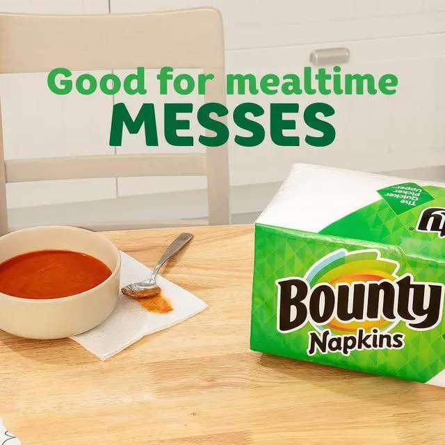 Alt view image 3 of 7 - Bounty Paper Napkins, White, Packaging may vary, 200 Count (Pack of 3)