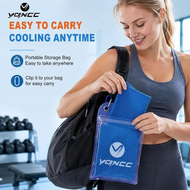 Alt view image 6 of 7 - YQXCC 4 Pack Cooling Towels 40"x12", Cold Cool for Neck & Face | Cooling Neck Wraps, Soft Breathable Microfiber Chilly Towels, Ideal for Gym, Yoga, Golf, Running, Camping & Hot Weather