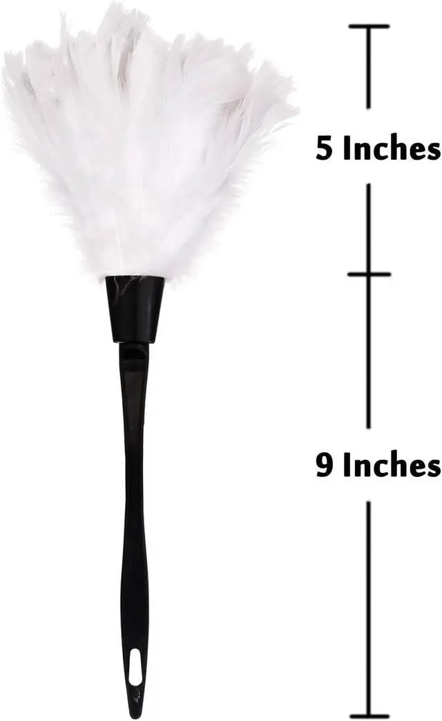 Alt view image 2 of 6 - Turkey Feather Dusters for Cleaning Home Blinds Kitchen car Office, Eco-Friendly Reusable 2 pcs White