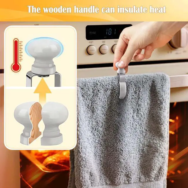 Alt view image 3 of 7 - 2-Pack Towel Clips for Kitchen Anti-Slip: No More Falling Towels | Fits Thick Blankets, Pet Safe Grip, Tool-Free Setup for Homemakers