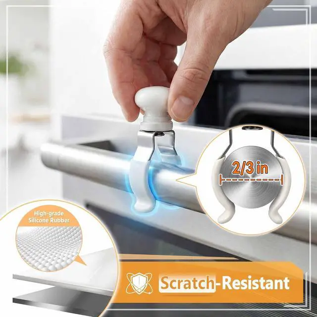 Alt view image 6 of 7 - 2-Pack Towel Clips for Kitchen Anti-Slip: No More Falling Towels | Fits Thick Blankets, Pet Safe Grip, Tool-Free Setup for Homemakers