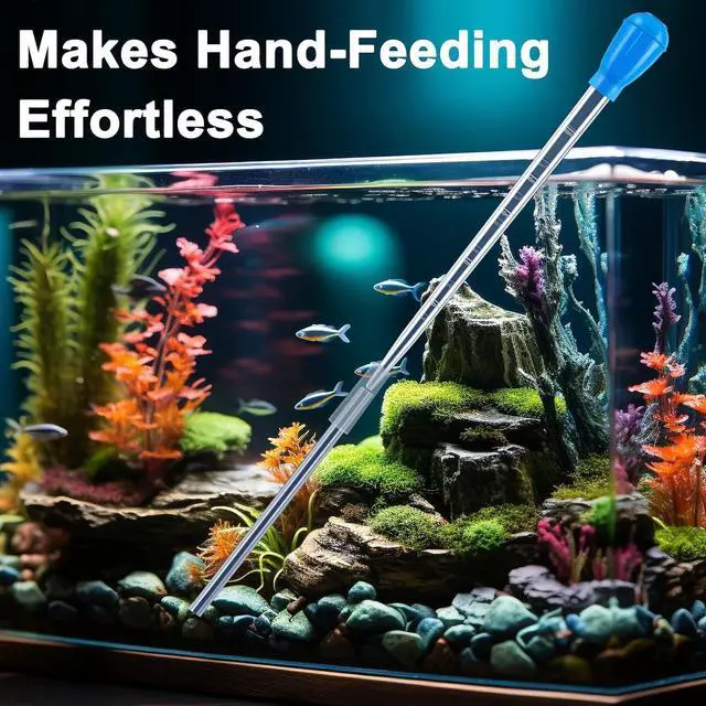 Alt view image 7 of 7 - Extra Long Turkey Baster for Aquarium, 27.7 Inch Aquarium Coral Feeder, 50ml Aquarium Water Changer Siphon for Fish Tank Cleaning