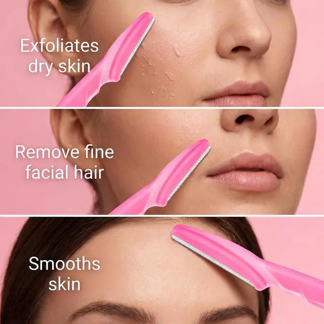 Alt view image 5 of 7 - HFATMOS Eyebrow Razor, Face Razors for Women Men Multipurpose Exfoliating Face Shaver Facial Hair Removal Tools Eyebrow Trimmer with Protective Cover 12 Pcs