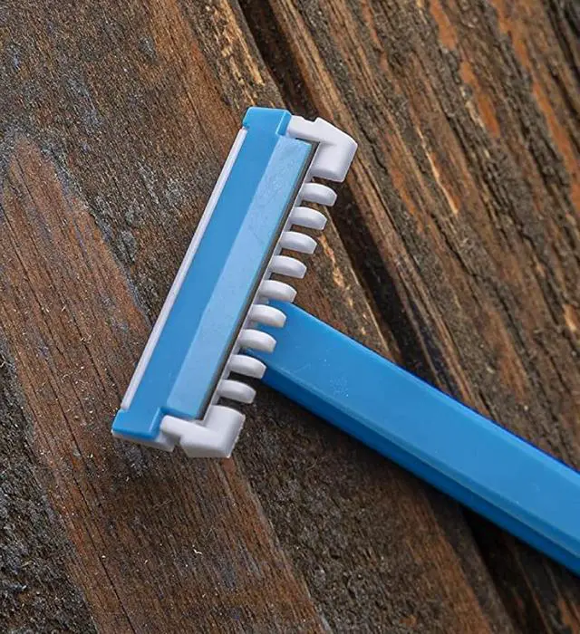 Alt view image 2 of 5 - Disposable Body Razor for Men (10 Pack) - Sensitive Body Razors/Blades (Blue)