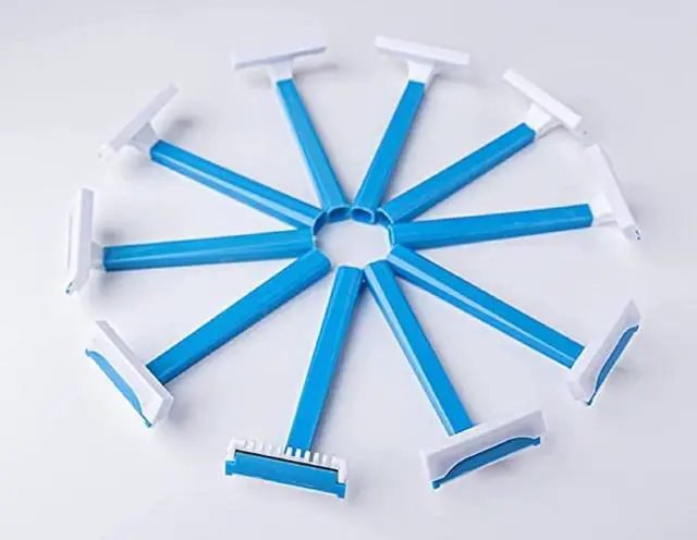 Alt view image 5 of 5 - Disposable Body Razor for Men (10 Pack) - Sensitive Body Razors/Blades (Blue)