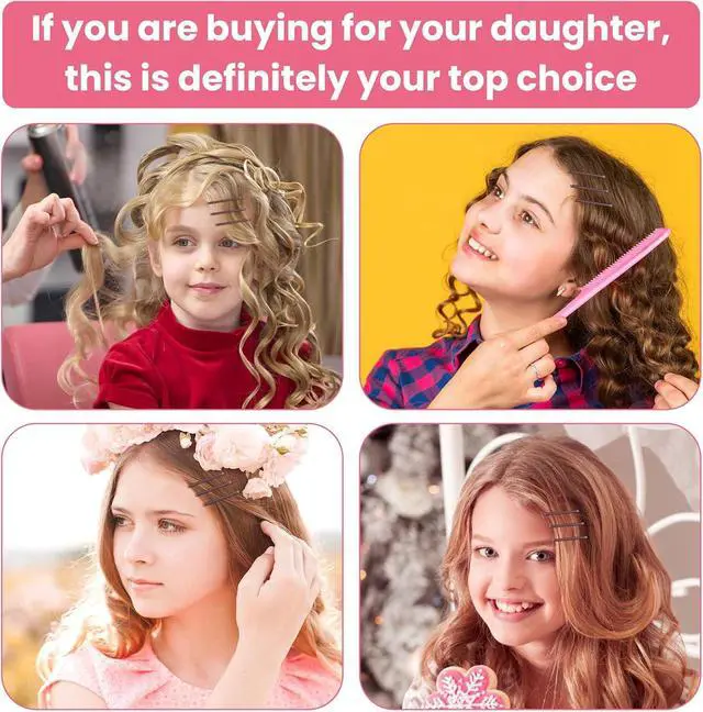Alt view image 2 of 6 - mini bobby pins,50 Count 1.38 inch Metal Hair Clips for Children,Girls and Women,Suitable for All Hair Types (Brown-01)