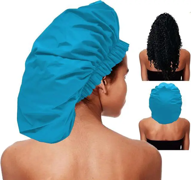 Main image of ELEBOX Premium Collection Super Jumbo Shower Cap Blue