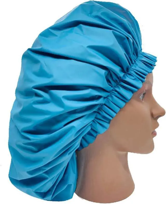 Alt view image 5 of 7 - ELEBOX Premium Collection Super Jumbo Shower Cap Blue