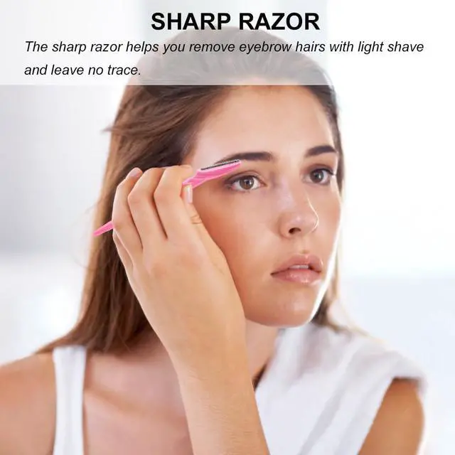 Alt view image 5 of 7 - 66 Eyebrow Razor and Face Razor for Women and Men, Eyebrow Hair Trimmer and Shaver with Protective Cover,Safe and Newbie Friendly
