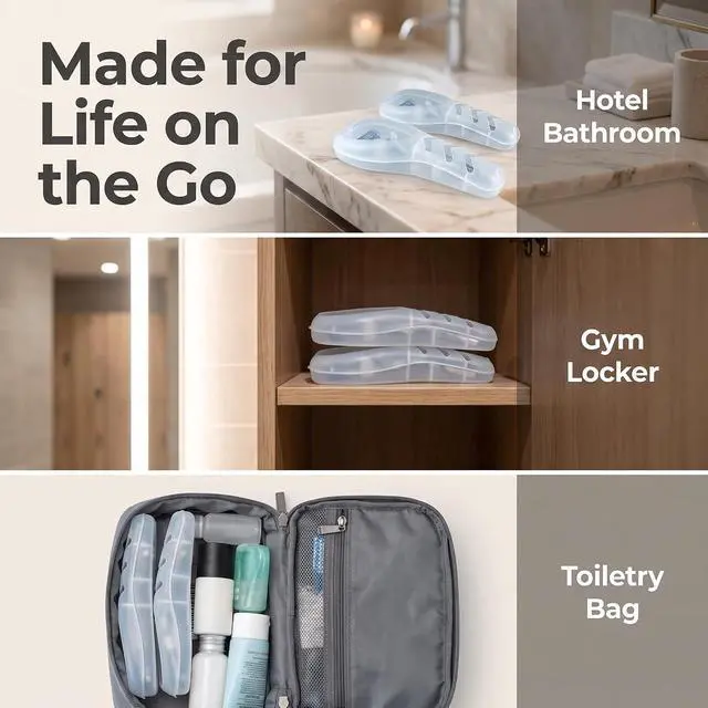 Alt view image 3 of 7 - 2Pcs Clear Portable Travel Men Manual Razor Protector Plastic Box Cover Container Storage Shaver Holder Protector Case Organizer Men's Electric Shaver Accessories