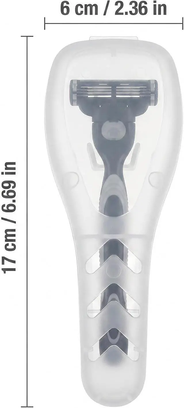 Alt view image 2 of 7 - 2Pcs Clear Portable Travel Men Manual Razor Protector Plastic Box Cover Container Storage Shaver Holder Protector Case Organizer Men's Electric Shaver Accessories