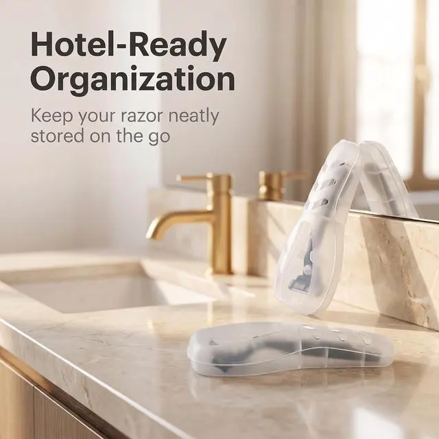 Alt view image 6 of 7 - 2Pcs Clear Portable Travel Men Manual Razor Protector Plastic Box Cover Container Storage Shaver Holder Protector Case Organizer Men's Electric Shaver Accessories