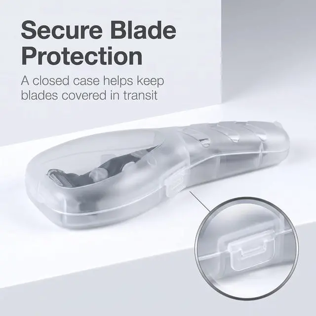 Alt view image 7 of 7 - 2Pcs Clear Portable Travel Men Manual Razor Protector Plastic Box Cover Container Storage Shaver Holder Protector Case Organizer Men's Electric Shaver Accessories