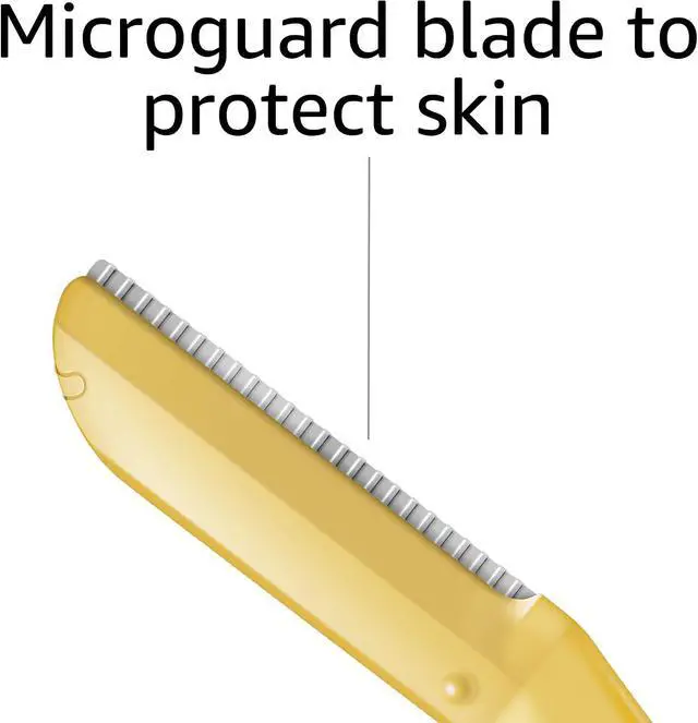 Alt view image 6 of 7 - Amazon Basics Dermaplane Razor, Peach Fuzz Remover, Face Shaver for Women, Eyebrow Trimmer and Shaper, Facial Hair Removal, Exfoliating Tool with Blade Cover, Multicolor, 9 Count