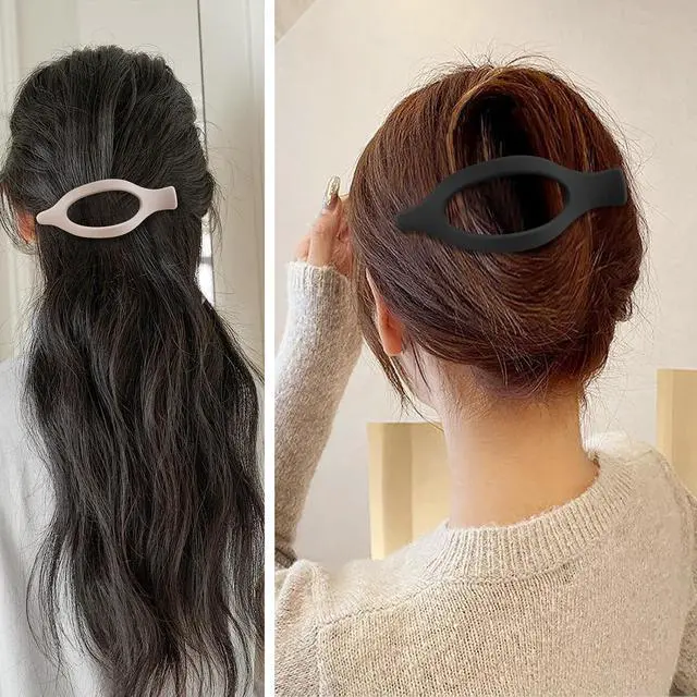 Alt view image 3 of 7 - Canitor 4 PCS Hair Clips for Women - Flat Claw Clips for Thick Thin Hair, Matte French Alligator Clips for Girls