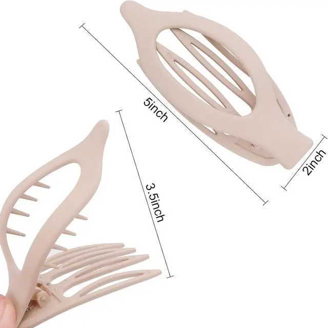 Alt view image 7 of 7 - Canitor 4 PCS Hair Clips for Women - Flat Claw Clips for Thick Thin Hair, Matte French Alligator Clips for Girls