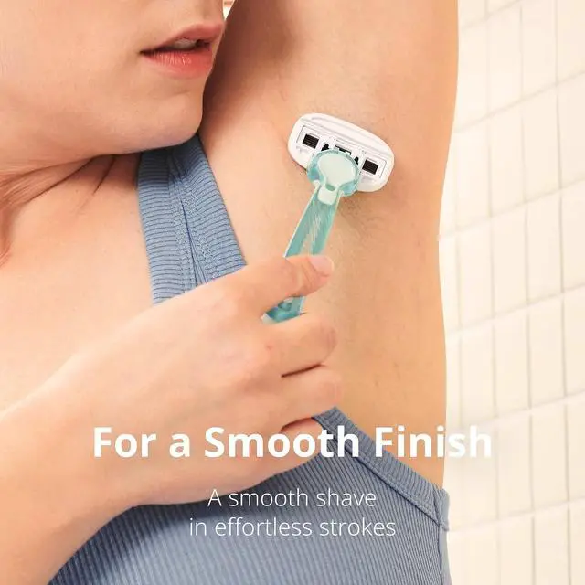 Alt view image 4 of 7 - EVE 5 Women's Disposable Razors Smooth Touch | Wide moisture bar, 5 Blades for smooth shave | Multipurpose Hair Remover | 1 pack (3 count)