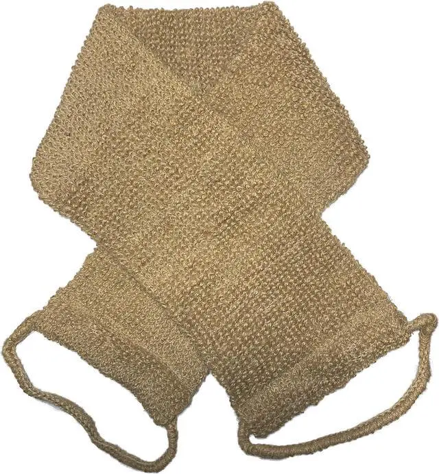 Main image of Large Natural Exfoliating Hemp Back Scrubber for Shower for Men and Women - Deep Clean & Invigorate Your Skin - Machine Wash and Dry - Double Sided Available