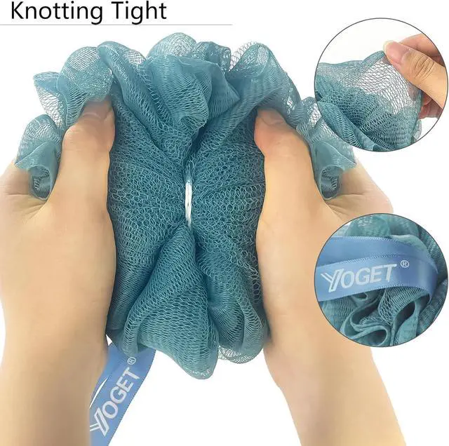 Alt view image 5 of 7 - Yoget 4 Pack Shower Loofah Sponge, 60G Bath Loofa Exfoliating Body Scrubber