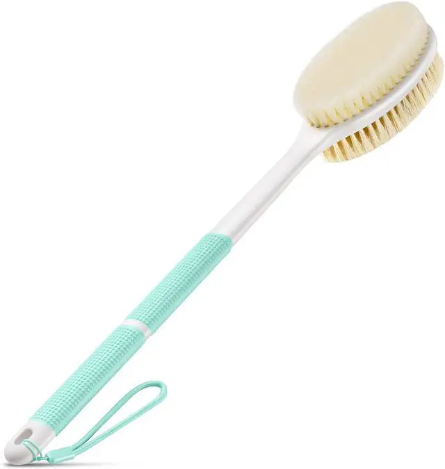 Main image of Backski Back Scrubber Anti Slip for Shower,Back Brush Long Handle with Soft and Stiff Bristles,Body Scrubber for Bath or Dry Brush(Green)
