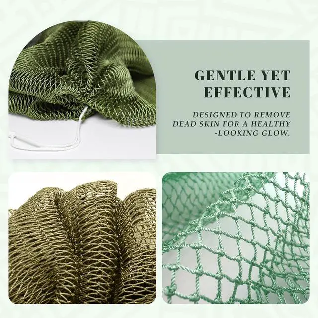 Alt view image 5 of 7 - SPMKTBOZAI 3 Pack African Net Sponge Authentic, Exfoliating Body Scrubber
