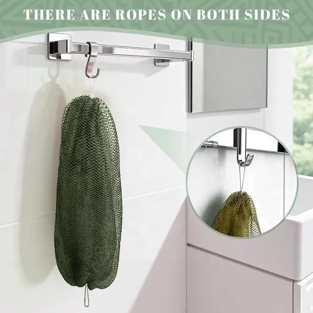 Alt view image 6 of 7 - SPMKTBOZAI 3 Pack African Net Sponge Authentic, Exfoliating Body Scrubber