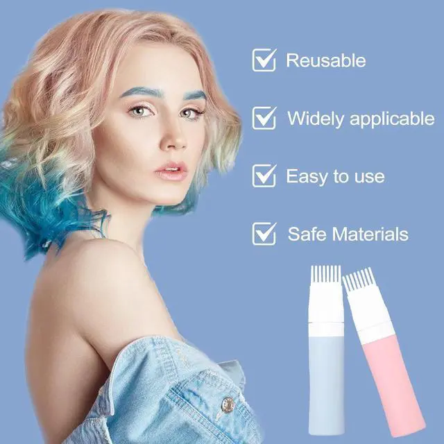 Alt view image 4 of 7 - 2 Pack Silicone Hair Oil Applicator Bottle, 2.7 Ounce Scalp Oil Applicator
