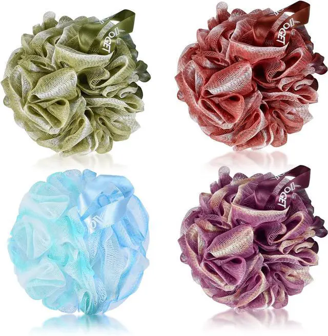 Main image of Yoget Bath Loofah Sponge, 4 Color 60G Loofah Exfoliating Body Scrubber