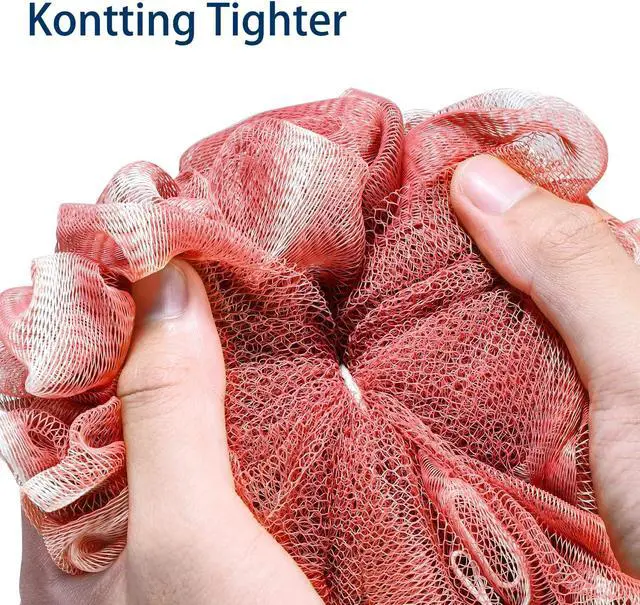 Alt view image 3 of 7 - Yoget Bath Loofah Sponge, 4 Color 60G Loofah Exfoliating Body Scrubber