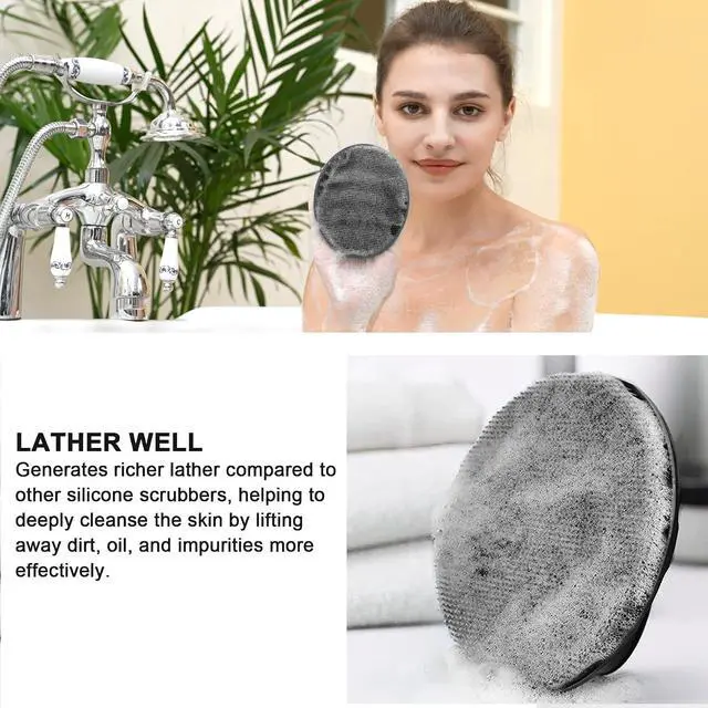 Alt view image 2 of 7 - INNERNEED Silicone Body Cleansing Brush Exfoliating Scrubber, Black