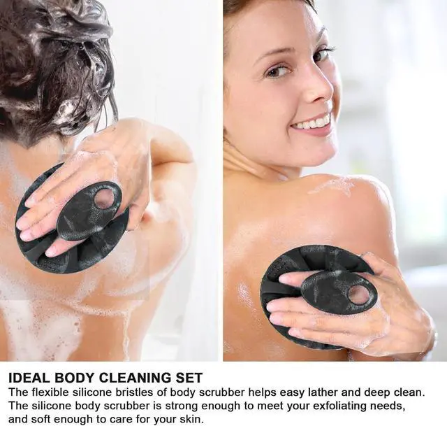 Alt view image 3 of 7 - INNERNEED Silicone Body Cleansing Brush Exfoliating Scrubber, Black