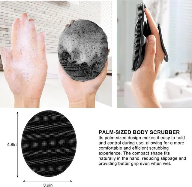 Alt view image 4 of 7 - INNERNEED Silicone Body Cleansing Brush Exfoliating Scrubber, Black