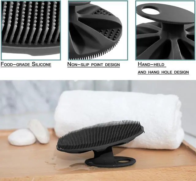 Alt view image 5 of 7 - INNERNEED Silicone Body Cleansing Brush Exfoliating Scrubber, Black