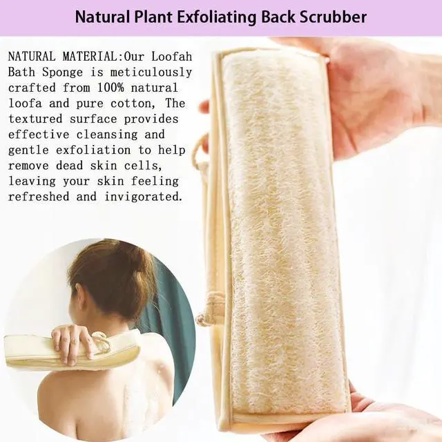 Alt view image 5 of 6 - Natural Loofah Back Scrubber, 27.5" Length, 1 Pack